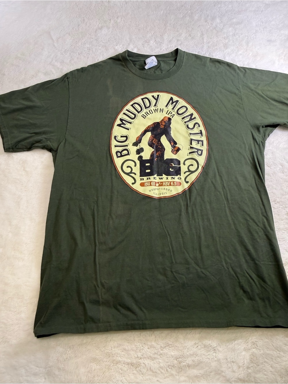 Big Muddy Monster olive IPA T-Shirt Men’s XL Port & Company Murphysboro Illinois